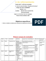 Plan de Reforzamiento. MATEMATICAS Y ESPAÑOL (Primer y Segundo Ciclo Año 2021