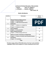 HP Board Class 11 Physics Exam Blueprint