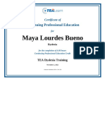 Tea Dyslexia Training Maya Lourdes Bueno