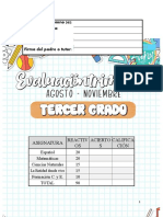 Examen Bloque 1 Tercer Grado