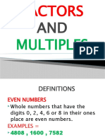Factors and Multiples Class 4