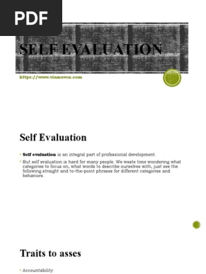 Self Evaluation