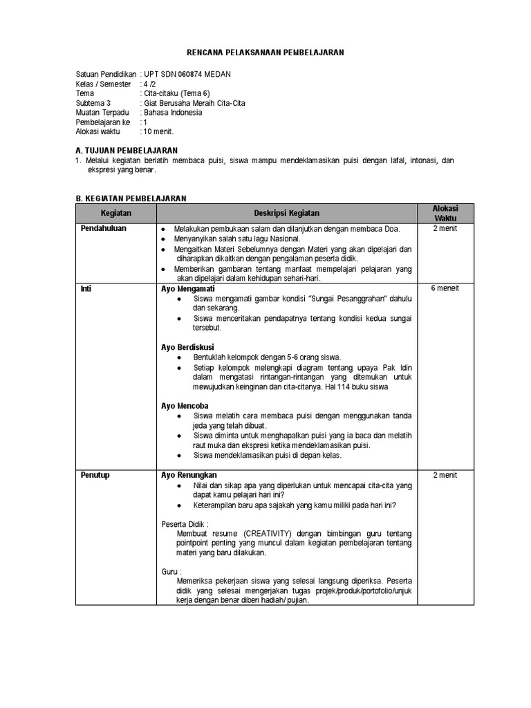 Contoh RPP | PDF