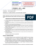 Informe Tecnico - Refractarios en Calderas Distral N y Secador Aire Caliente Copeinca Sur