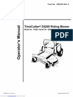 Timecutter z4200 Operators Manual