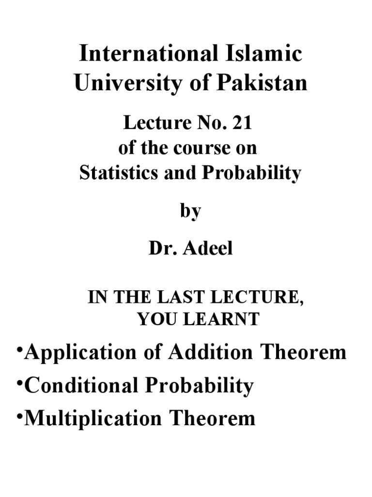 Probability Concepts: Events & Theorems | PDF | Probability And ...