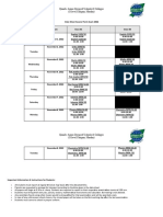 First Term Exam 2021 Date Sheet