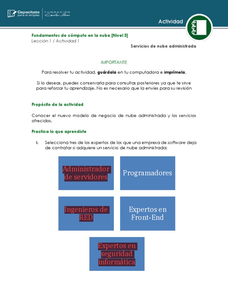 Servicios de Nube Administrada | PDF | Computación en la nube ...