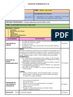 Sesion de Aprendizaje Miercoles 15 de Junio Del 2022