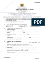 NITA-PTI 2 (Training Application Form)