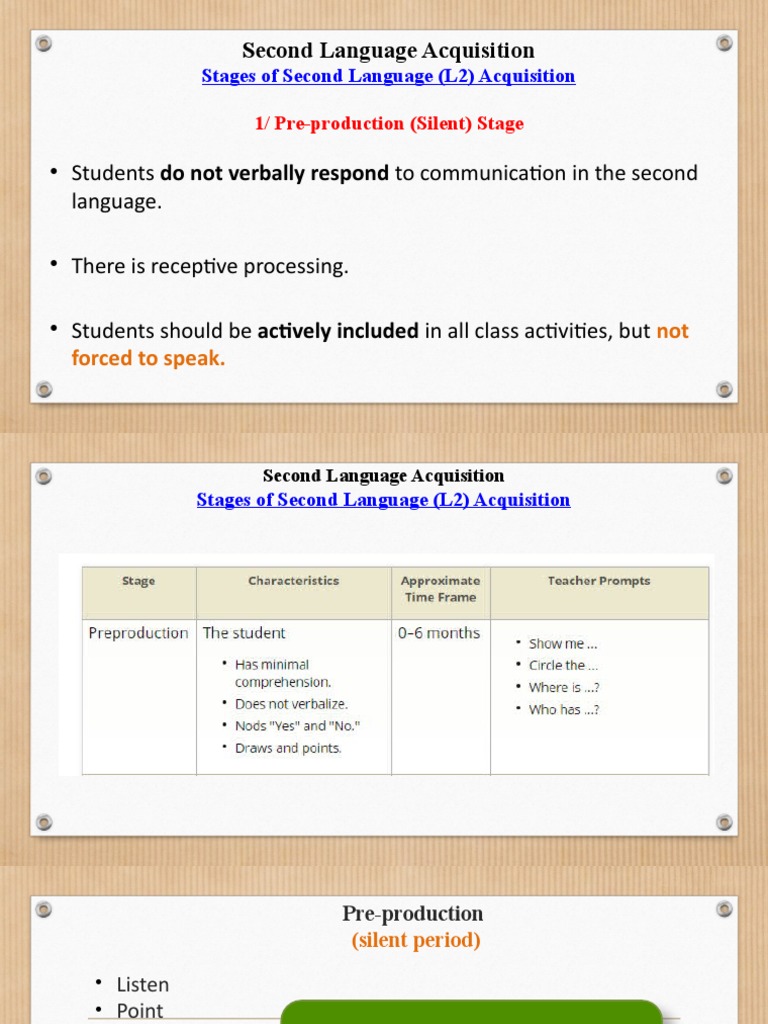 5 Stages of 2nd Language Acquisition | PDF | Second Language ...