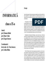 INFORMATICA Pentru Grupele de Performanta Cl 9