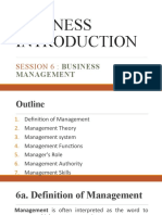 Session 6 - Business Management
