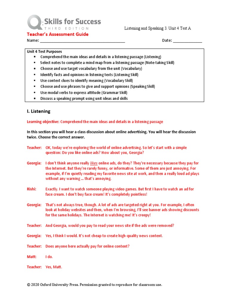 Q3e LS3 U04A Teacher | PDF | Facebook | Advertising
