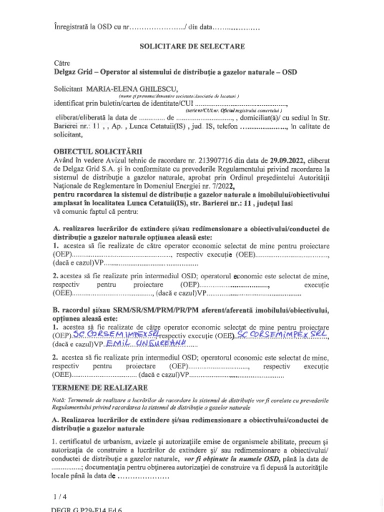 Solicitare de Selectare Spre Stampilare | PDF