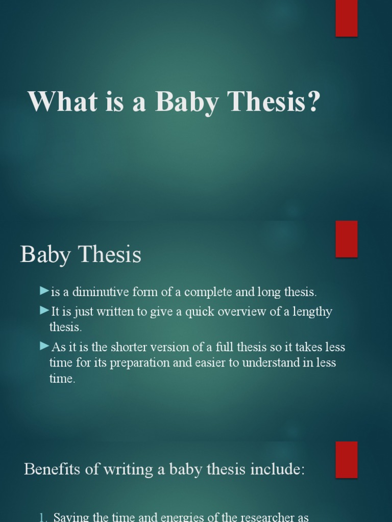 what-is-a-baby-thesis-pdf