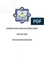 Laporan Hasil Kegiatan Grand Tasmi Smp Zad