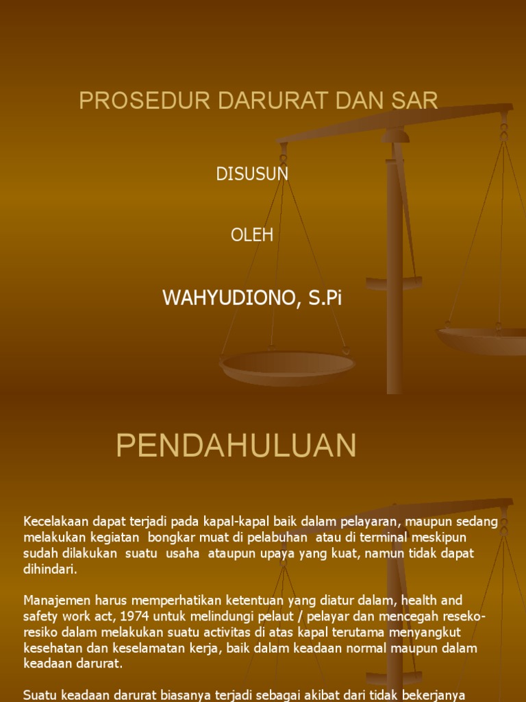 Prosedur Darurat Dan Sar Wahyudiono | PDF