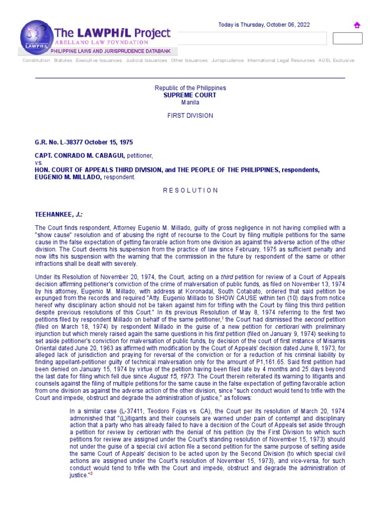 Cabagui v ca 67 scra 299 pdf lawsuit certiorari