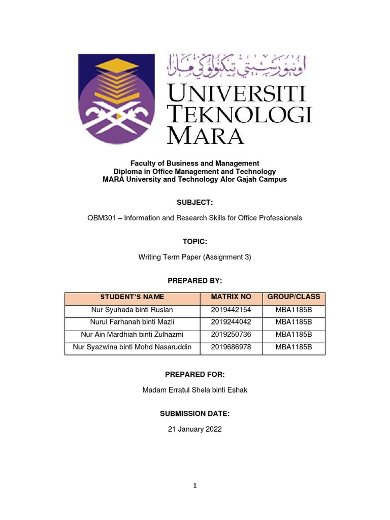 Writing Term Paper (Assignment 3) | PDF | Human Resource Management ...