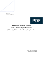 Indigenous Justice in Ecuador From A Human Rights Perspective