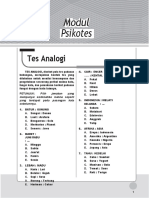 Psikotes Modul: Tes Analogi, Sinonim, dan Antonim