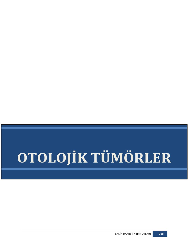 Otoloji k T m rler Sali h Bakir Kbb Notlari PDF