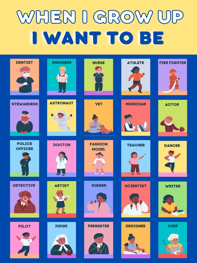 When I Grow Up Occupation Jobs Poster | PDF