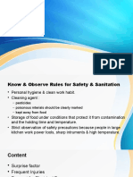 Safety & Sanitation Rules