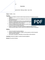 Plan Clase - Introducción Al Álgebra