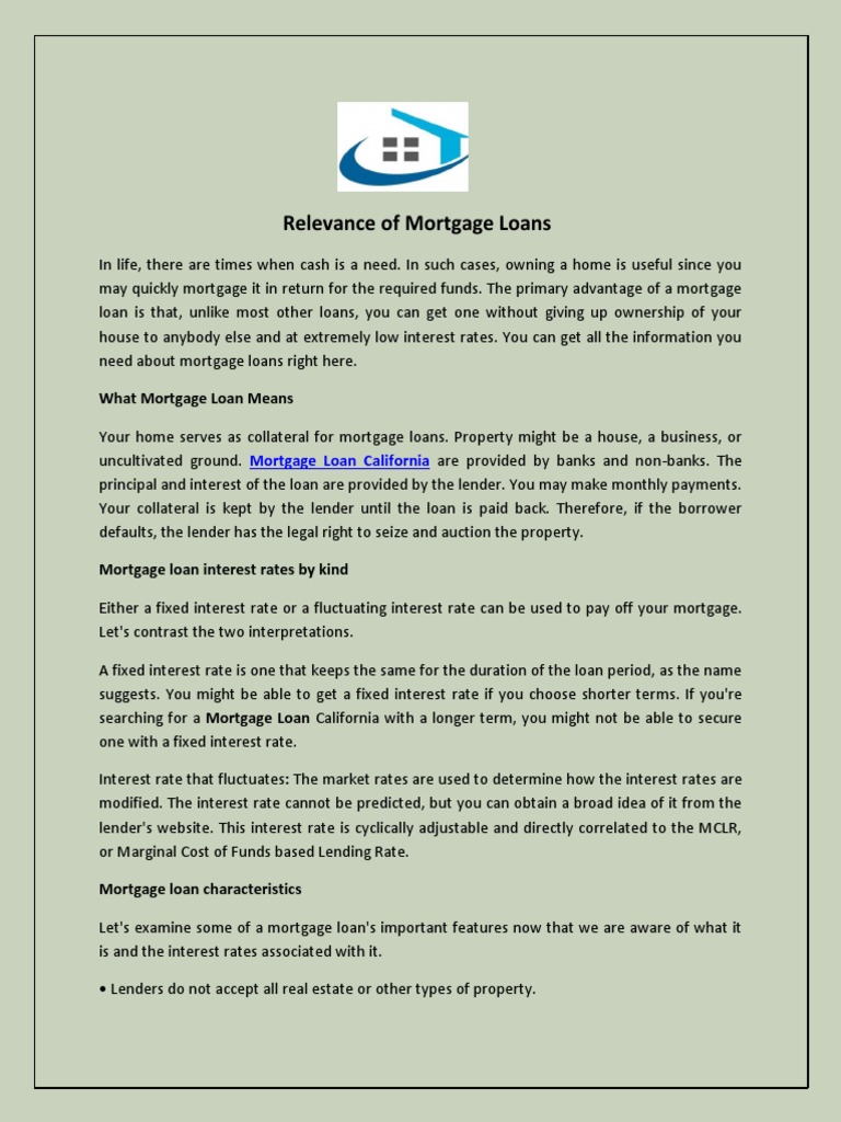 Mortgage Loan Calculator | PDF | Loans | Mortgage Loan