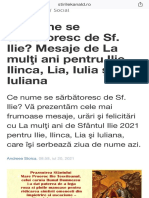 Ce Nume Se Sărbătoresc de Sf. Ilie Mesaje de La Mulţi Ani Pentru Ilie, Ilinca, Lia, Iulia Şi Iuliana - Stirile Kanal D