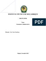 Instituto Técnico de Moçambique: GRH-PTCRTBD Tema: Documentos Administrativos