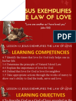 Unit 1 - 1.3 Jesus Exemplifies The Law of Love
