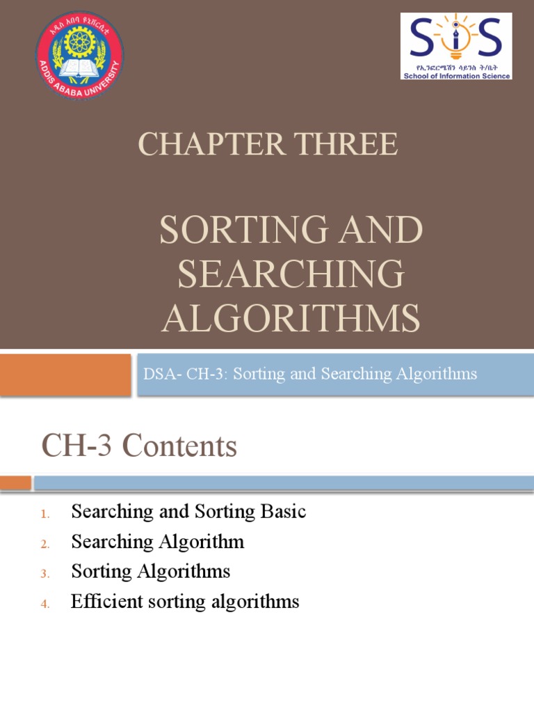Dsa chapter 3 sorting and searching algorithms pdf mathematics