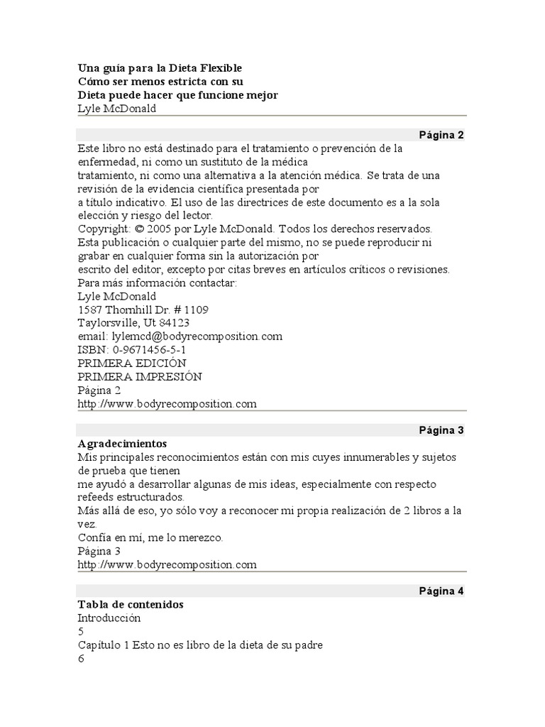 Lyle Mcdonald Una Guia para La Dieta FlexibleEspañol PDF Dieta