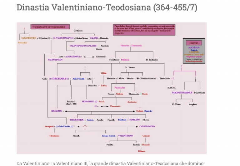 LETTURA LIBERA - Dinastia Valentiniano-Teodosiana | PDF