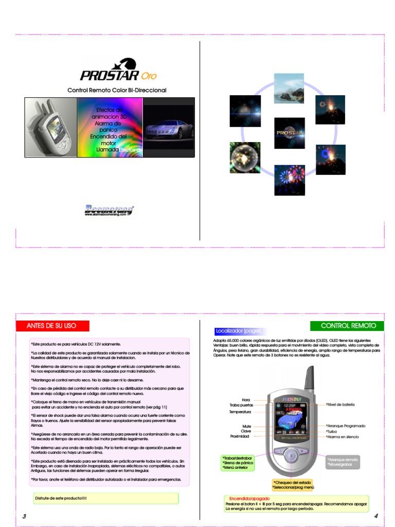 PROSTAR Manual | PDF | Control remoto | Diodo emisor de luz