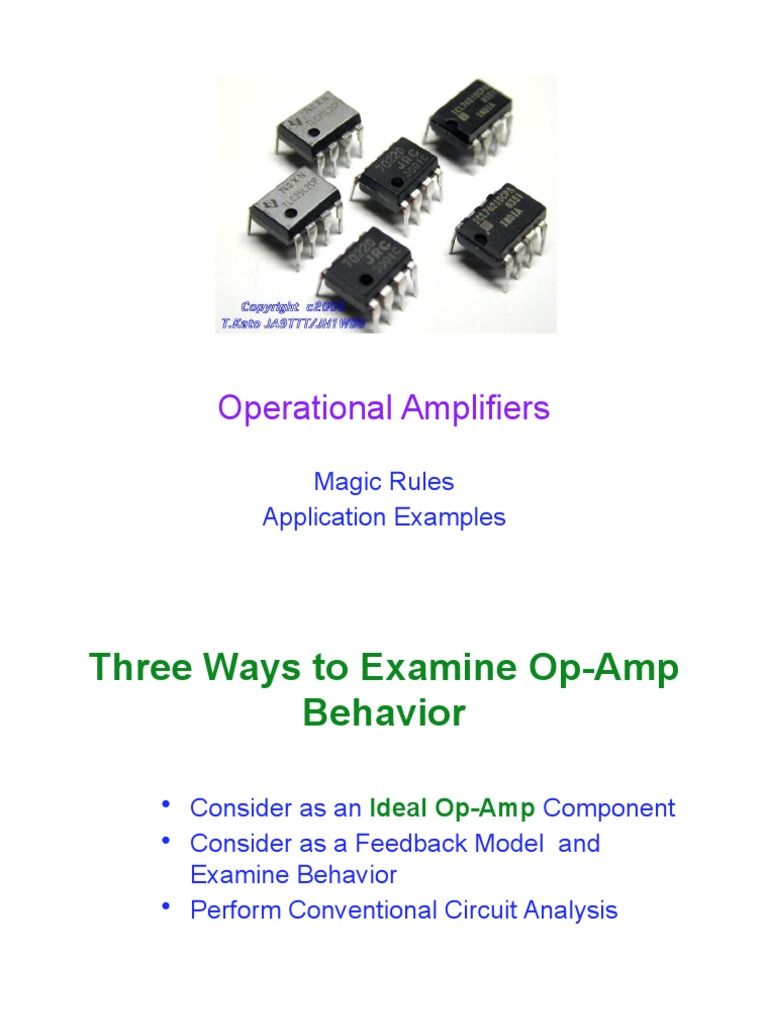 Lect Op Amps2 PDF Operational Amplifier Negative Feedback