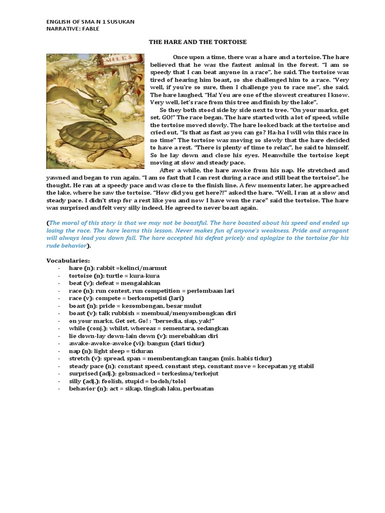 The Hare and The Tortoise (English of Smansuka) | PDF | Art | Religion ...