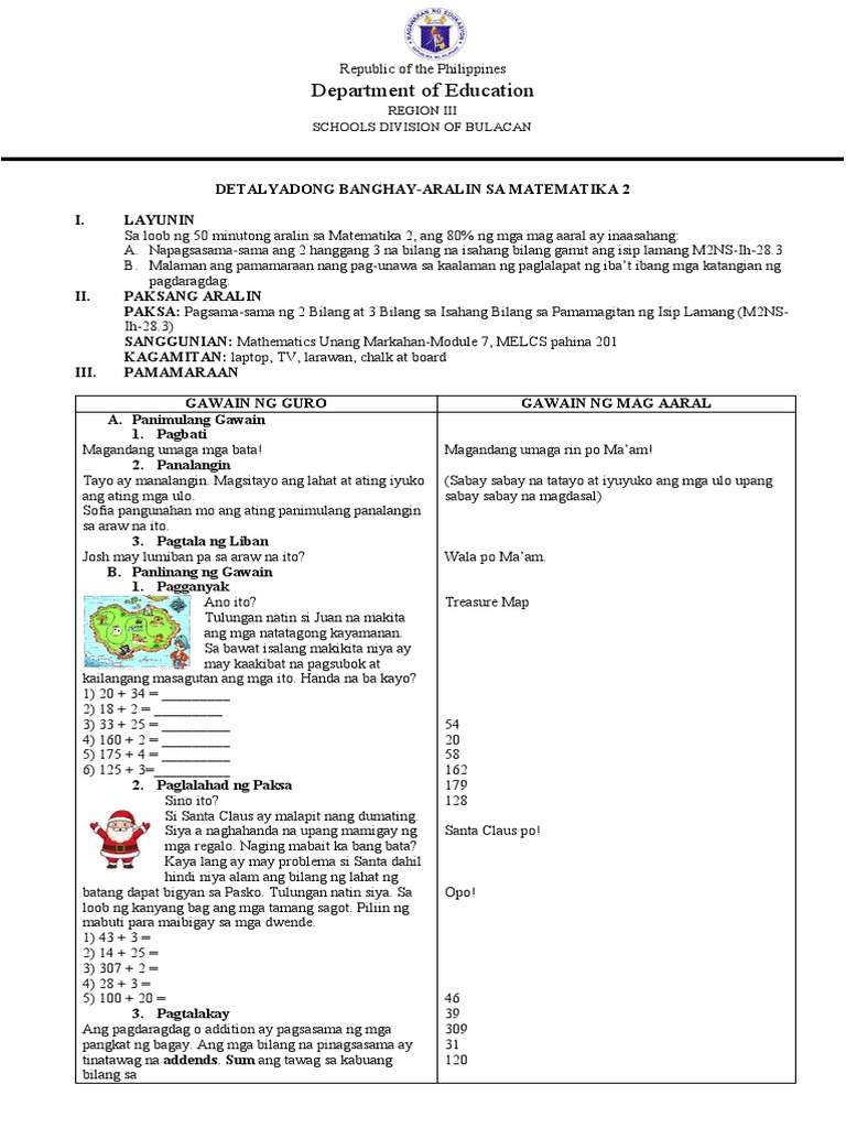 Detailed Lesson Plan in Mathematics-COT 1 | PDF