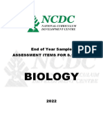 NCDC Biology Sample Assessment Items S1 S2 2022