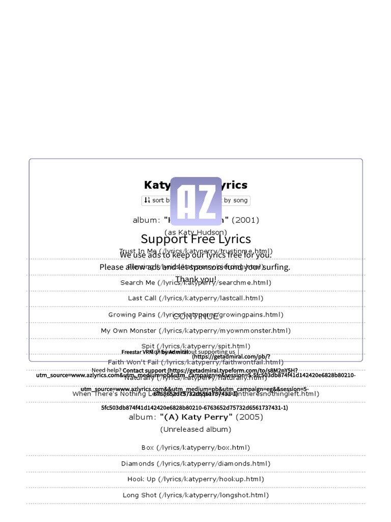 Katy Perry - Roar Lyrics, PDF, American Pop Songs