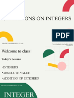 Operations On Integers