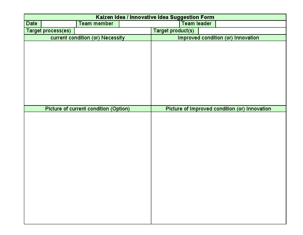 Kaizen Idea Suggestion Form | PDF