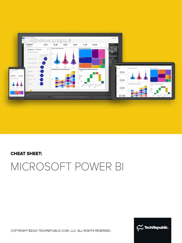 Microsoft Power BI Cheat Sheet | PDF | Microsoft | Visualization (Graphics)
