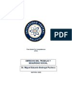 PGC Derecho Del Trabajo y Seguridad Social - CPA-PC (TN) 1-2022 - Dr. Bedregal Pacheco Miguel