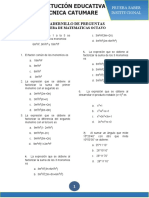 prueba sebre matematicas 8 catumare