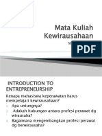 Mata Kuliah Kewirausahaan