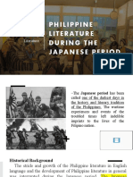 Philippine Literature During The Japanese Period